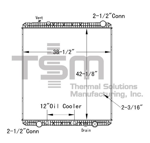 Thermal Solutions Manufacturing 437249P Radiator For FREIGHTLINER