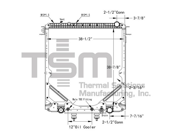 Thermal Solutions Manufacturing 437251PFB Radiator For FREIGHTLINER,STERLING,STERLING TRUCK,WESTERN STAR