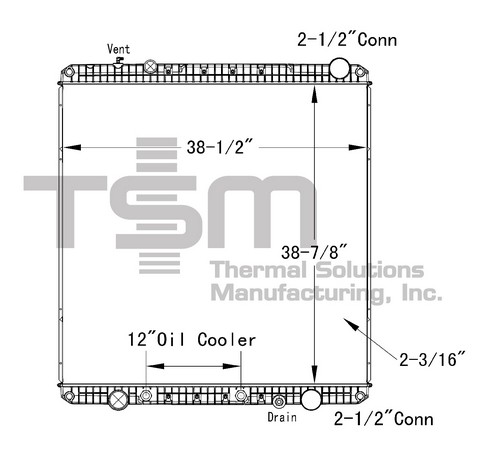Thermal Solutions Manufacturing 437251P Radiator For FREIGHTLINER,STERLING,STERLING TRUCK,WESTERN STAR