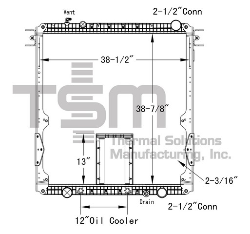 Thermal Solutions Manufacturing 437252PF Radiator For FREIGHTLINER,STERLING,STERLING TRUCK,WESTERN STAR