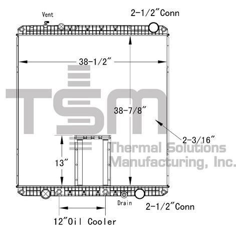 Thermal Solutions Manufacturing 437252P Radiator For FREIGHTLINER,STERLING,STERLING TRUCK,WESTERN STAR