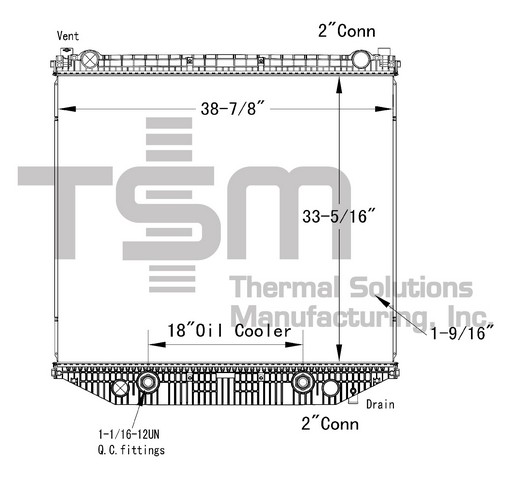 Thermal Solutions Manufacturing 437253P Radiator For FREIGHTLINER,STERLING TRUCK,WESTERN STAR