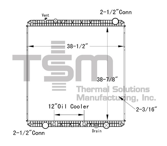 Thermal Solutions Manufacturing 437255P Radiator For FREIGHTLINER,STERLING TRUCK,WESTERN STAR