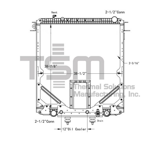 Thermal Solutions Manufacturing 437256PFB Radiator For FREIGHTLINER,STERLING,STERLING TRUCK,WESTERN STAR