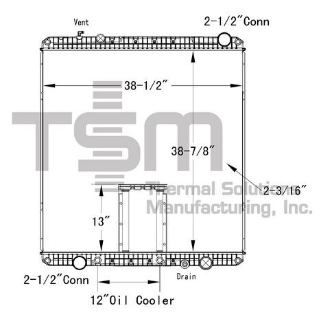 Thermal Solutions Manufacturing 437256P Radiator For FREIGHTLINER,STERLING,STERLING TRUCK,WESTERN STAR