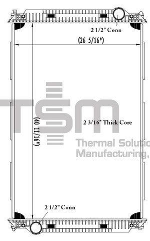 Thermal Solutions Manufacturing 437258P Radiator For FREIGHTLINER,STERLING TRUCK