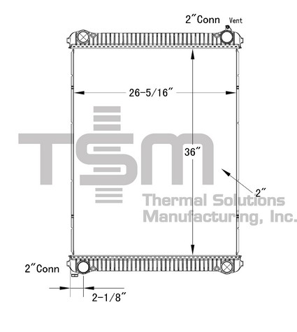 Thermal Solutions Manufacturing 437259P Radiator For FREIGHTLINER,STERLING TRUCK