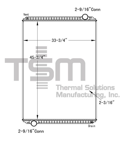Thermal Solutions Manufacturing 437263P Radiator For AMERICAN LAFRANCE,FREIGHTLINER