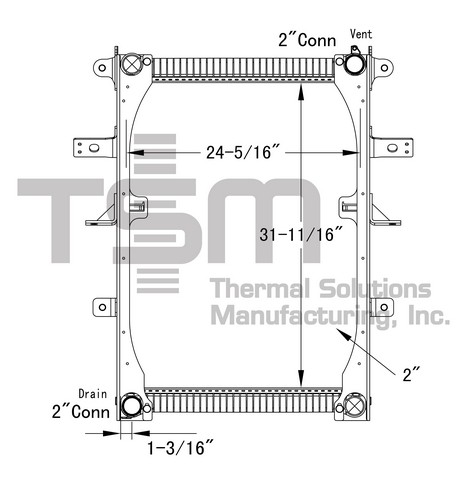 Thermal Solutions Manufacturing 437264PF Radiator For FREIGHTLINER,STERLING TRUCK