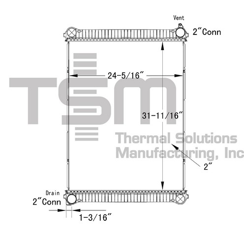 Thermal Solutions Manufacturing 437264P Radiator For FREIGHTLINER,STERLING TRUCK