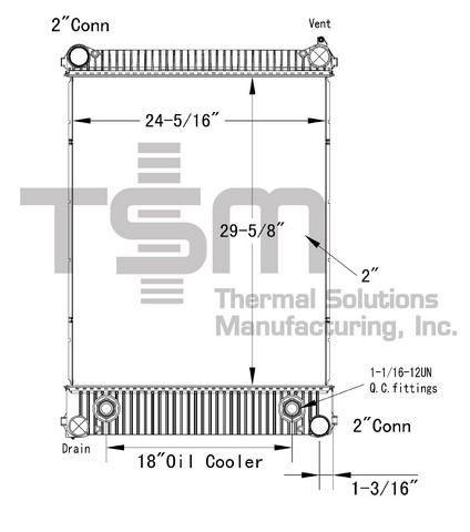 Thermal Solutions Manufacturing 437265P Radiator For FREIGHTLINER,STERLING TRUCK