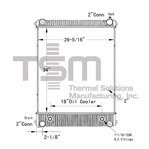 Thermal Solutions Manufacturing 437266P Radiator For FREIGHTLINER,STERLING TRUCK