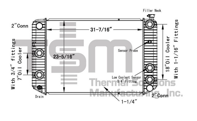 Thermal Solutions Manufacturing 437268P Radiator For CHEVROLET,CHEVROLET / GMC,GMC
