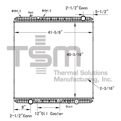 Thermal Solutions Manufacturing 437269P Radiator For FREIGHTLINER,WESTERN STAR