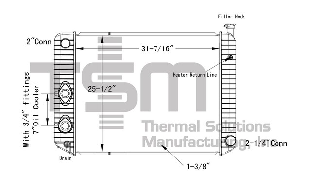 Thermal Solutions Manufacturing 437270P Radiator For CHEVROLET,CHEVROLET / GMC,GMC