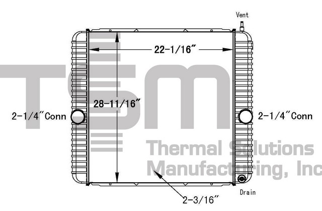 Thermal Solutions Manufacturing 437271P Radiator For IC CORPORATION,INTERNATIONAL,INTERNATIONAL / NAVISTAR
