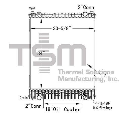 Thermal Solutions Manufacturing 437273P Radiator For FREIGHTLINER,STERLING TRUCK