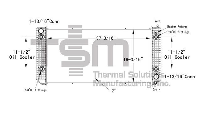 Thermal Solutions Manufacturing 437274P Radiator For CHEVROLET,CHEVROLET / GMC,GMC,ISUZU