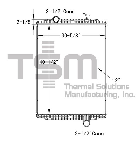 Thermal Solutions Manufacturing 437275P Radiator For KENWORTH