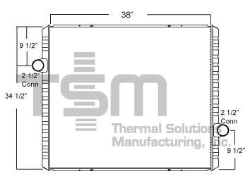 Thermal Solutions Manufacturing 437276S Radiator For KENWORTH