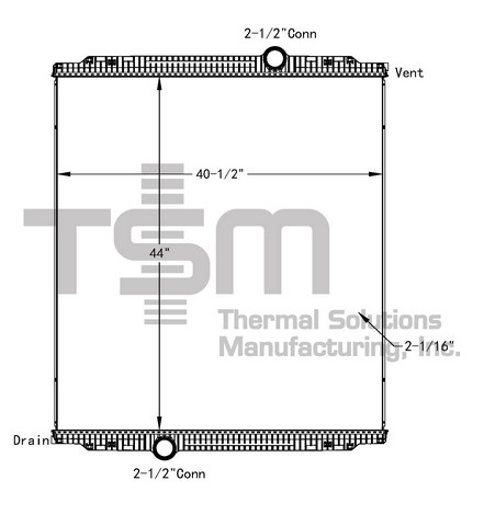 Thermal Solutions Manufacturing 437277P Radiator For KENWORTH