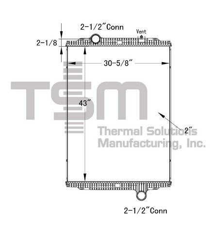 Thermal Solutions Manufacturing 437278P Radiator For KENWORTH