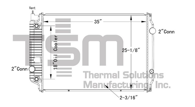 Thermal Solutions Manufacturing 437283P Radiator For FREIGHTLINER