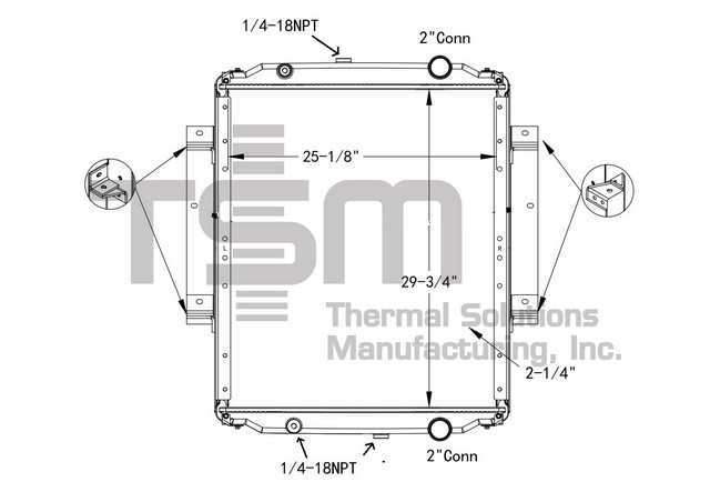 Thermal Solutions Manufacturing 437284PFB Radiator For BLUE BIRD