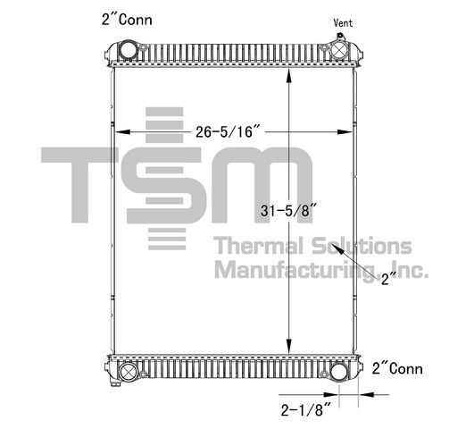 Thermal Solutions Manufacturing 437289P Radiator For FREIGHTLINER