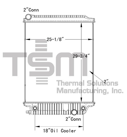 Thermal Solutions Manufacturing 437290P Radiator For FREIGHTLINER