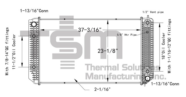 Thermal Solutions Manufacturing 437294P Radiator For CHEVROLET,CHEVROLET / GMC,GMC,ISUZU