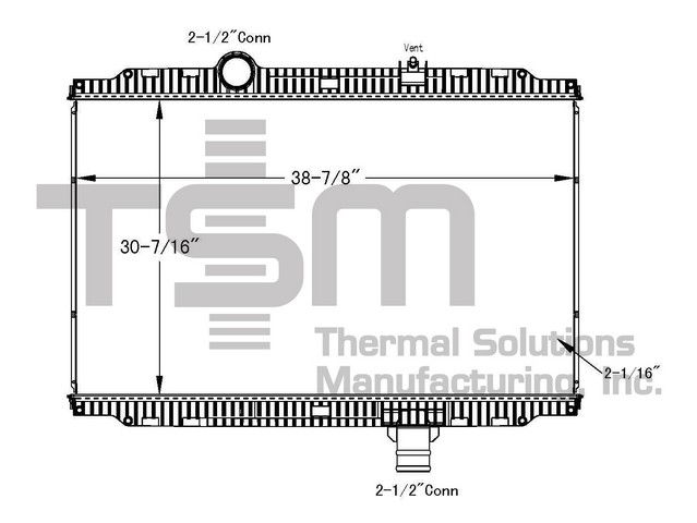 Thermal Solutions Manufacturing 437295P Radiator For PETERBILT