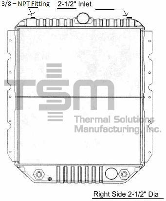 Thermal Solutions Manufacturing 437301S Radiator For INTERNATIONAL,INTERNATIONAL / NAVISTAR