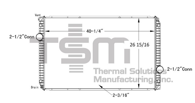 Thermal Solutions Manufacturing 437307P Radiator For INTERNATIONAL,INTERNATIONAL / NAVISTAR