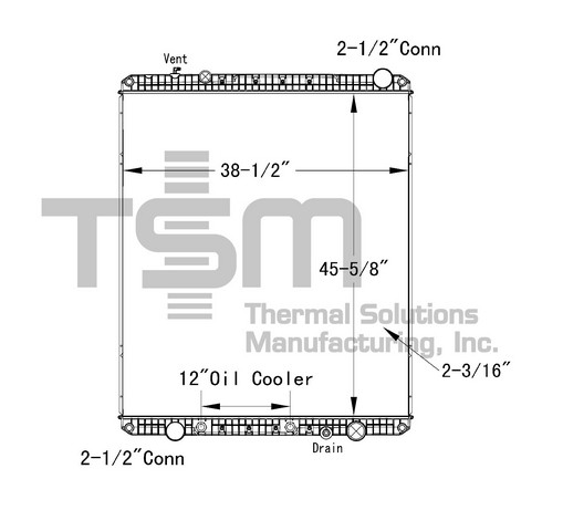 Thermal Solutions Manufacturing 437311P Radiator For FREIGHTLINER