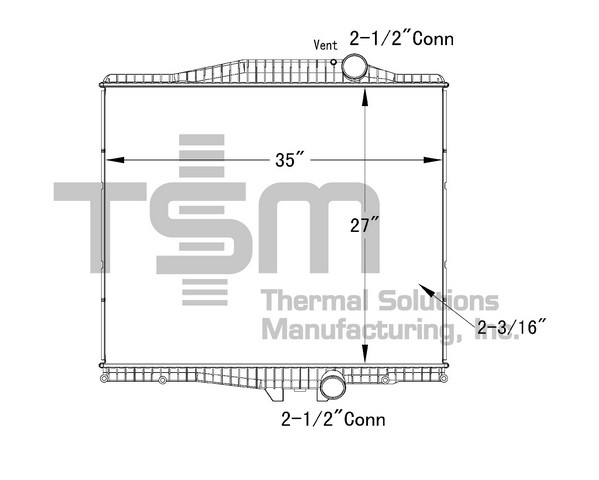 Thermal Solutions Manufacturing 437312P Radiator For MACK