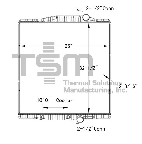 Thermal Solutions Manufacturing 437313P Radiator For MACK