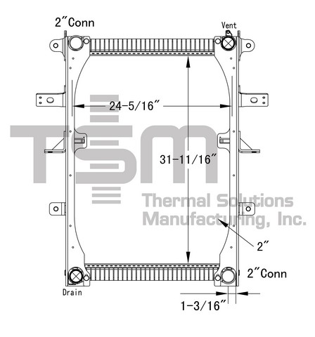 Thermal Solutions Manufacturing 437314PF Radiator For FREIGHTLINER,STERLING TRUCK