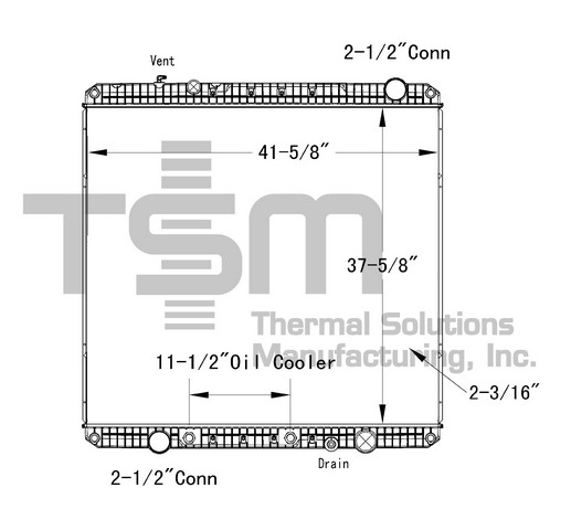 Thermal Solutions Manufacturing 437315P Radiator For WESTERN STAR