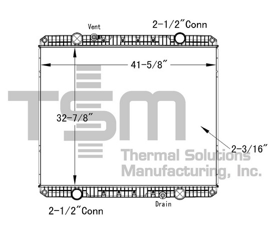 Thermal Solutions Manufacturing 437318P Radiator For WESTERN STAR