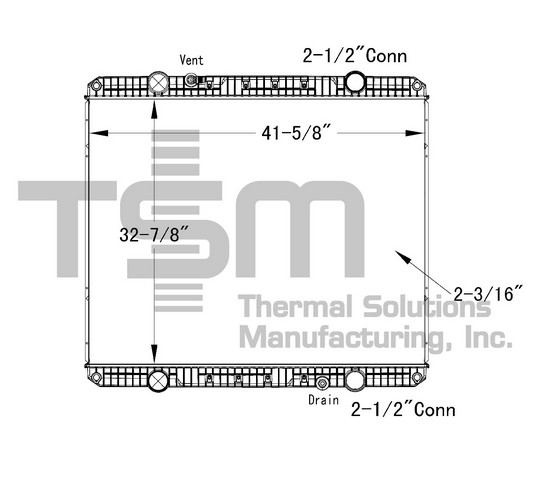 Thermal Solutions Manufacturing 437319P Radiator For WESTERN STAR