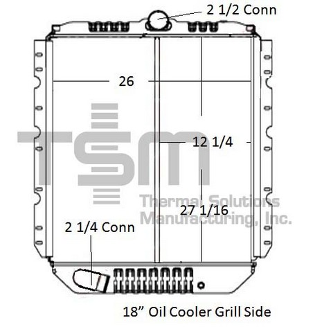 Thermal Solutions Manufacturing 437321S CB / SOLDER ON TANK For INTERNATIONAL / NAVISTAR