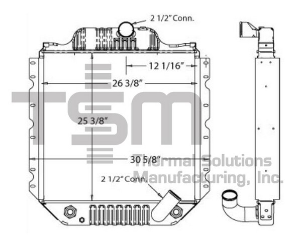 Thermal Solutions Manufacturing 437322S Radiator For IC CORPORATION,INTERNATIONAL,INTERNATIONAL / NAVISTAR