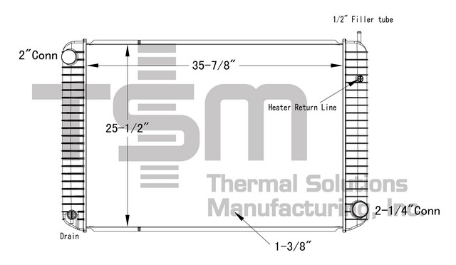 Thermal Solutions Manufacturing 437334P Radiator For CHEVROLET,CHEVROLET / GMC,GMC