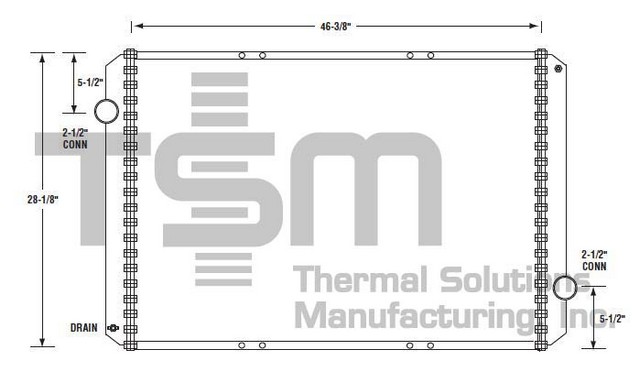 Thermal Solutions Manufacturing 437344S CB / SOLDER ON TANK For INTERNATIONAL / NAVISTAR
