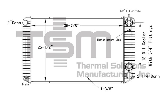 Thermal Solutions Manufacturing 437348P Radiator For CHEVROLET,CHEVROLET / GMC,GMC