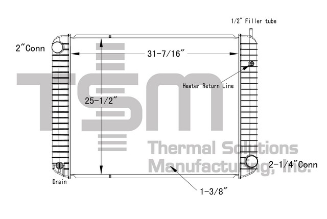 Thermal Solutions Manufacturing 437349P Radiator For CHEVROLET,CHEVROLET / GMC,GMC