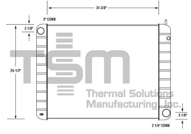 Thermal Solutions Manufacturing 437349S Radiator For CHEVROLET,CHEVROLET / GMC,GMC