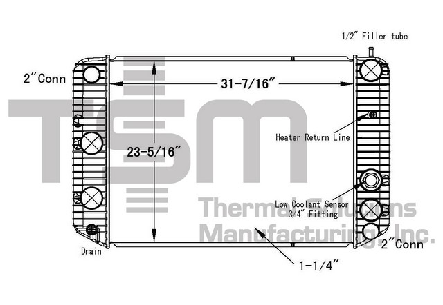 Thermal Solutions Manufacturing 437350P Radiator For CHEVROLET,CHEVROLET / GMC,GMC