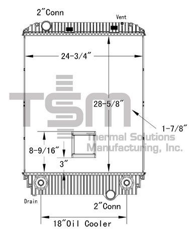 Thermal Solutions Manufacturing 437353P Radiator For FREIGHTLINER,STERLING TRUCK